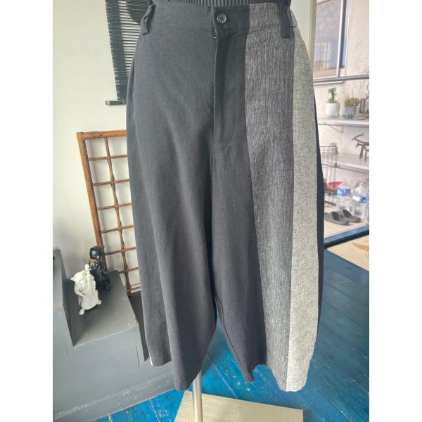 センソユニコ　m-mefu　中古　センソ　ボトムス　パンツ　黒　たて縞　美品