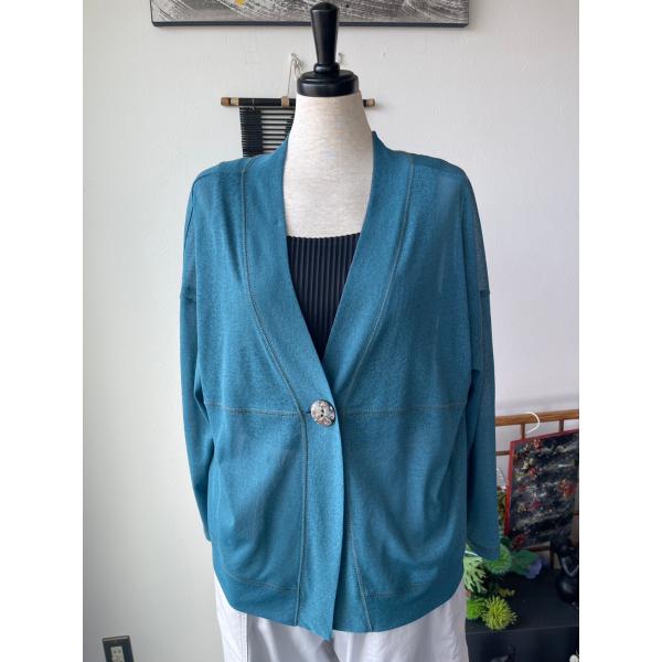 センソユニコ　センソ　レディース　トップス　ニット　カーディガン　ターコイズブルー　美品　