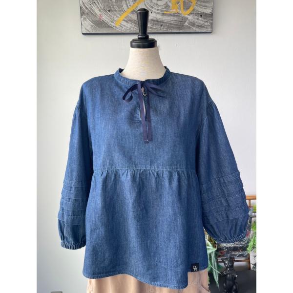 センソユニコ　Dw2R　センソ　中古　リサイクル　レディース　トップス　ブラウス　デニム風　プルオー...