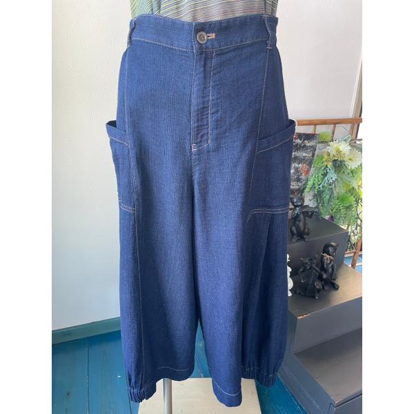 センソユニコ　キューブキューブ　センソ　中古　ボトムス　パンツ　デニム風　ワイド　美品