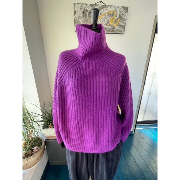 MICALLE MICALLE　中古　レディース　トップス　ニット　紫　長袖　美品