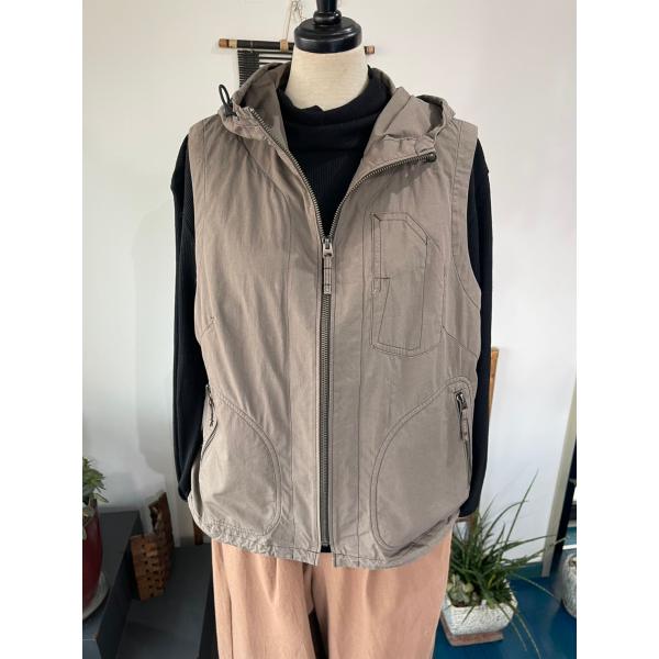 コズ　中古　リサイクル　レディース　アウター　ベスト　フード付き　ジップアップ　美品