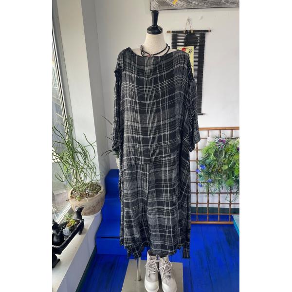 センソユニコ　萌　センソ　中古　リサイクル　レディース　ワンピース　チェック　七分袖　長袖　美品