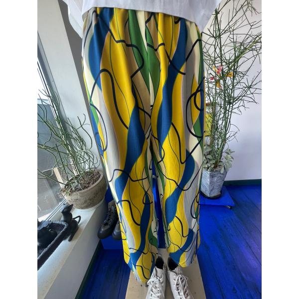 MICALLE MICALLE　中古　リサイクル　レディース　ボトムス　パンツ　抽象柄　ゆったり　美...