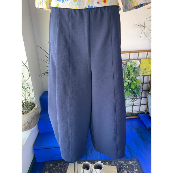 コムト　中古　リサイクル　レディース　ボトムス　パンツ　ゆったり　紺　美品　新古品　未使用品