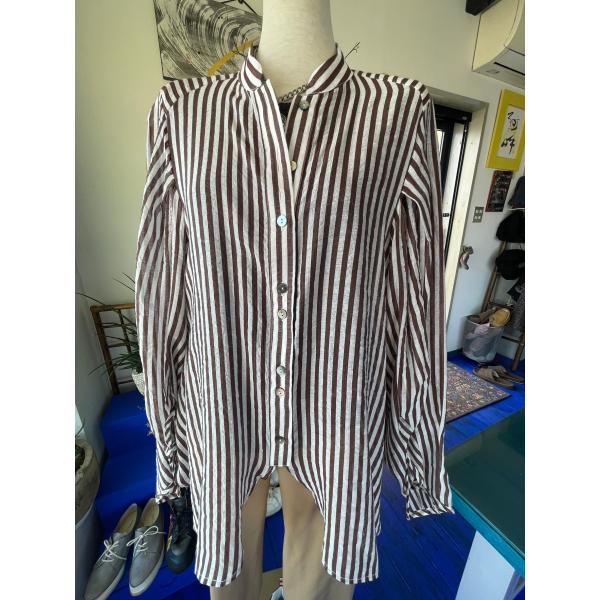 MICALLE  MICALLE　中古　レディース　トップス　シャツ　ブラウス　ストライプ　透け感　...