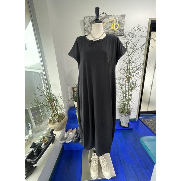 センソユニコ　萌　センソ　中古　リサイクル　レディース　ワンピース　黒　バルーン　半袖　美品