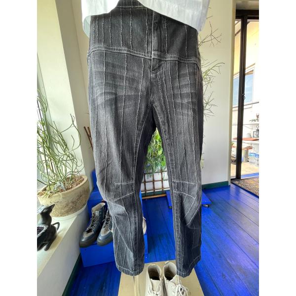 センソユニコ　キューブキューブ　センソ　中古　ボトムス　パンツ　デニム　黒　縦ライン　美品