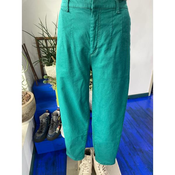 インブリード　中古　レディース　ボトムス　パンツ　グリーン　裏起毛　美品