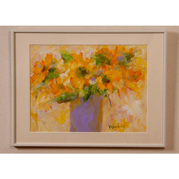 【整理販売】夏の花　アクリル作品　sma7283