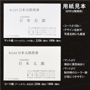 名刺作成 シンプルデザイン 黒1色 印刷 10...の詳細画像5