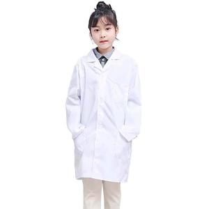 子供用 白衣 キッズ ドクターコート 小学生用 実験衣 ポケット付き 医師 獣医 看護師 医者さん コスプレ 診察衣 女の子 男の子 なりきり ハロウ