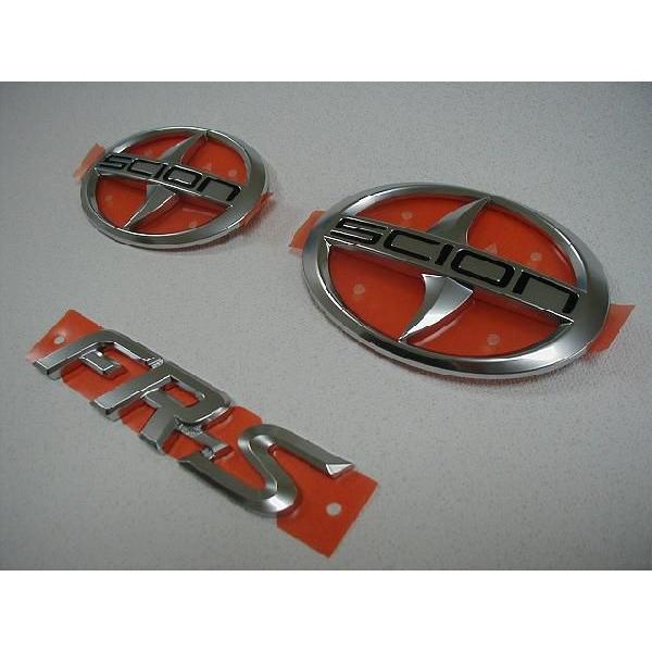 サイオン純正　アルミ調シルバーエンブレム ［サイオンFR-S：フロント/リヤ・3点セット］　８６ Z...