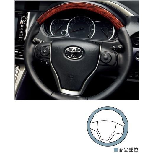 トヨタ純正　ウッド調ステアリング [茶木目]　ノア 80系