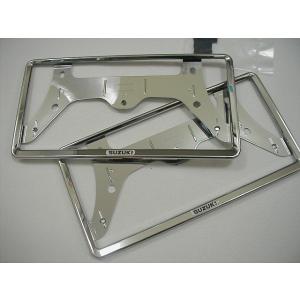 スズキ純正　ナンバープレートリム (ナンバーフレーム・クロームメッキ) ［フロント&amp;リヤ2枚...