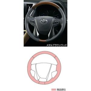 トヨタ（TOYOTA） 純正 ウッド調ステアリング メタルウッド 08460