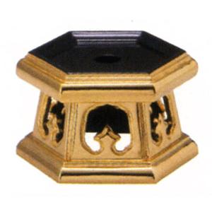 仏具 京型六角りん台 木製 純金箔 3寸 :02rind-k6mk-30-z135:仏壇 仏具 