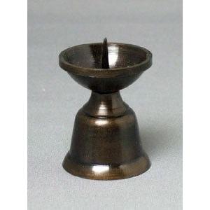 寺院仏具］ 中口火立(獅子付) 上磨 1尺3寸 【ローソク立】 : 仏壇