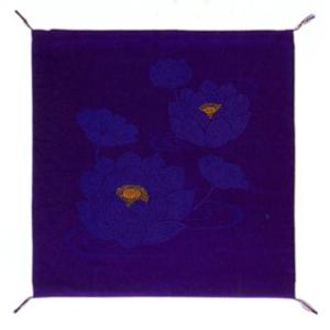 京仏壇はやし 仏壇用座布団 カロヤンドンス 紫 御前座布団 仏前座布団