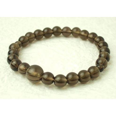 数珠 念珠 腕輪数珠 ブレス 茶水晶 7mm