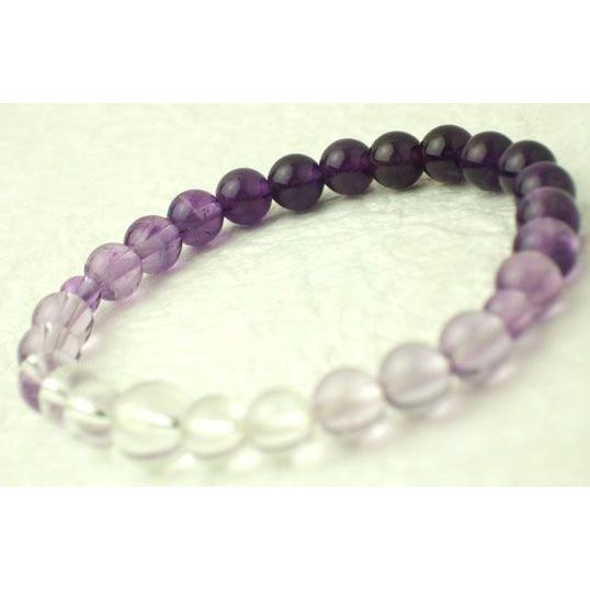 数珠 念珠 腕輪数珠 ブレス グラデーション 紫水晶