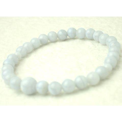 数珠 念珠 腕輪数珠 ブレス カルセドニー 6mm