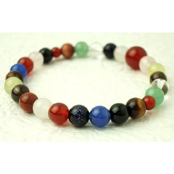 数珠 念珠 腕輪数珠 ブレス 貴石揃い 7mm