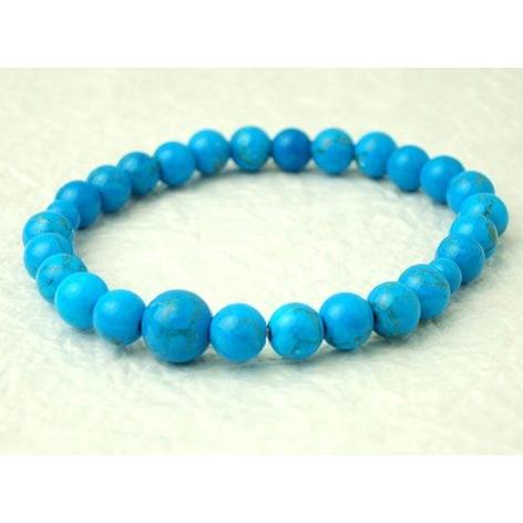 数珠 念珠 腕輪数珠 ブレス トルコ石 染 7mm
