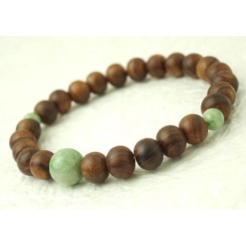 数珠 念珠 腕輪 ブレス 栴檀 独山玉入り