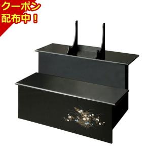 盆棚 飾り棚 精霊棚 黒塗り後飾り 3段蒔絵付 盆棚 飾り棚 精霊棚 黒塗り後飾り 3段蒔絵付 【公式通販】