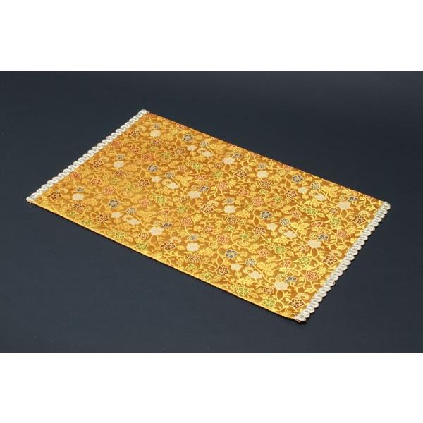 仏具 経机敷・経机掛 防炎タイプ【金襴】 金 20号用  仏壇 敷き物 しき 布 カバー 台 防炎シ...