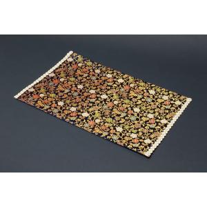 京仏壇はやし 仏具 経机敷・経机掛 防炎タイプ【金襴】 紺 16号用 仏壇