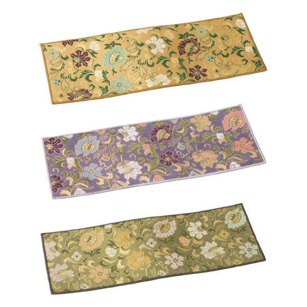 仏具 『経机敷 防炎タイプ 飛鳥 上置用経敷 ３０ｃｍ ３色（白茶・藤・利休）』[仏壇 敷き物 布 ...