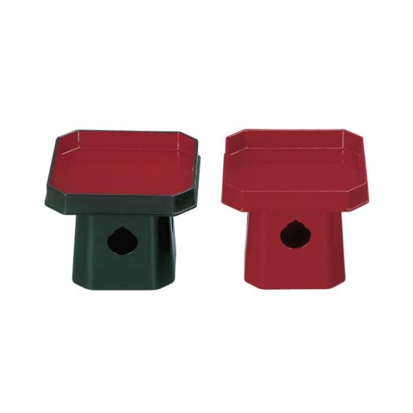 仏具 四角三宝（樹脂製） 黒内朱・朱 １尺