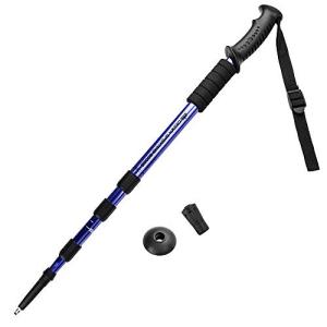 Crown Sporting Goods 耐衝撃 調節可能 トレッキングポール ハイキングスタッフ ブルー 43インチ
