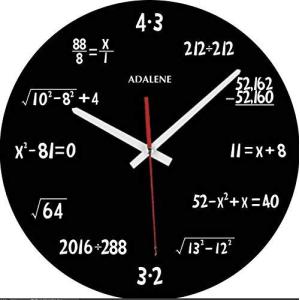 Adalene 数学時計 数学表現 ユニークな壁時計 エンジニアへのギフト 数学教師へのギフト 珍しいかわいい面白い時計 音がしない 黒い壁時計 電 最安値 価格比較 Yahoo ショッピング 口コミ 評判からも探せる