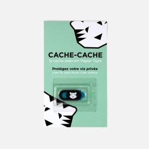 パピエティグル ウェブ カメラカバー 1個 ブラック PC 隠し CACHE-CACHE（カシュカシュ）はフランス語で「かくれんぼ」本体サイズ : W20×H9×厚さ1.5mm