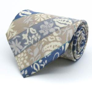 LEONARD（レオナール） ブランド ネクタイ シルク ストライプ柄 花柄