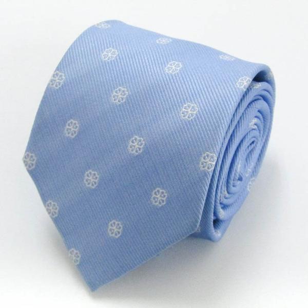 シンプルフレーズクラバット ブランド ネクタイ クローバー 小紋柄 PO  メンズ ブルー SIMP...