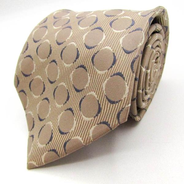 キミジマ ブランド ネクタイ 総柄 ドット パネル柄 シルク 日本製 PO  メンズ ベージュ KI...