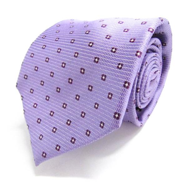 シンプルフレーズクラバット ブランド ネクタイ 小紋柄 ドット柄 PO メンズ パープル SIMPL...