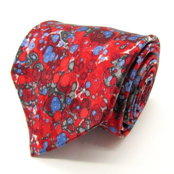 ブリオーニ ブランド ネクタイ 総柄 ドット シルク イタリア製 PO メンズ レッド Brioni