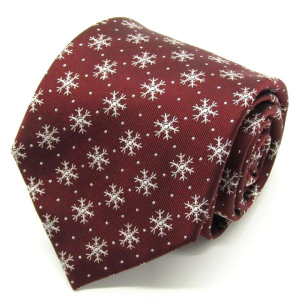 シャツプラザ ブランド ネクタイ ノルディック柄 結晶 ドット 小紋柄 シルク PO メンズ ブラウ...