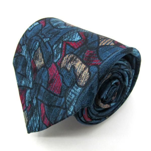 ブリオーニ ブランド ネクタイ 総柄 シルク イタリア製 PO メンズ ブルー Brioni 世界最...