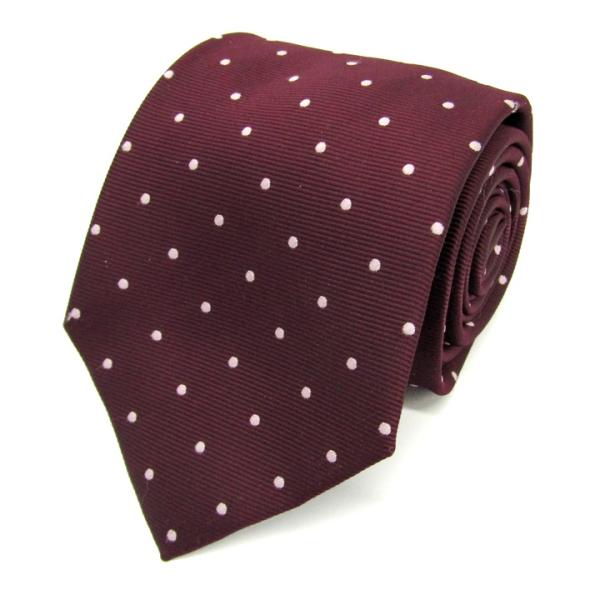 シンプルフレーズクラバット ブランド ネクタイ ドット グラデーション PO メンズ ワインレッド ...