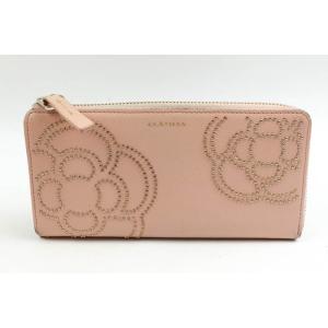 クレイサス 長財布 小銭入れあり フラワーモチーフ ロングウォレット ブランド レディース ピンク ...