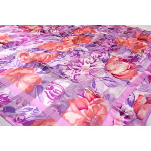 JEHAN DE FABREGUES スカーフ 花柄 シルク ブランド 小物 レディース ピンク×パ...