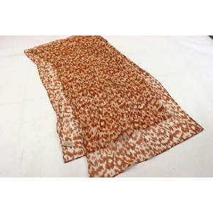 コルディア スカーフ ストール レオパード柄 シルク 日本製 ブランド 小物 レディース ブラウン系...