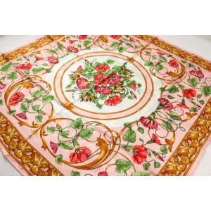 Anne de Sevil スカーフ 花柄 ブランド 小物 レディース ピンク scarf