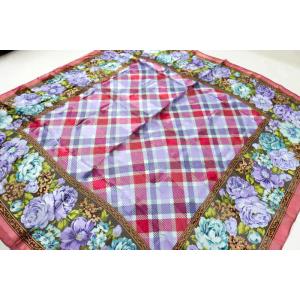 トラント スカーフ 花柄 チェック柄 ブランド 小物 レディース ピンク TORRENTE